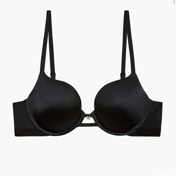 Savage X Fenty Core Mocrofiber T-shirt Bra 36 DDD in black caviar - Picture 2 of 11
